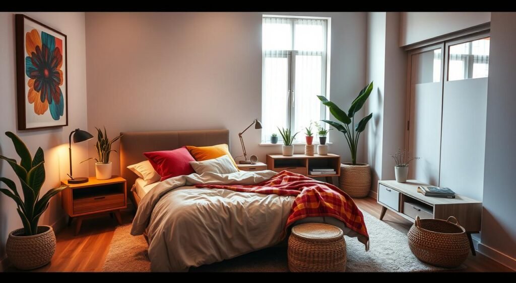 Iluminação e cor na decoração de quarto