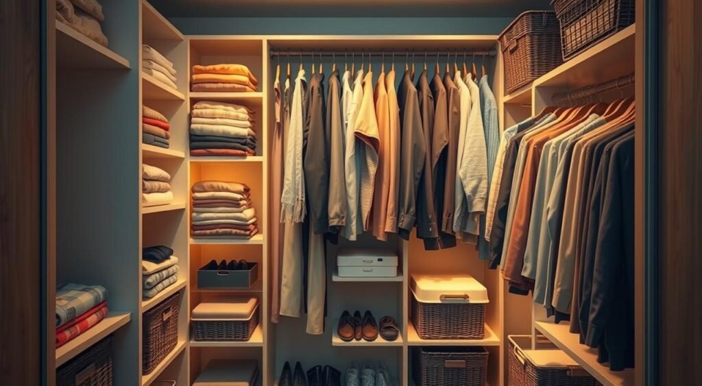 dicas para organizar guarda-roupa pequeno