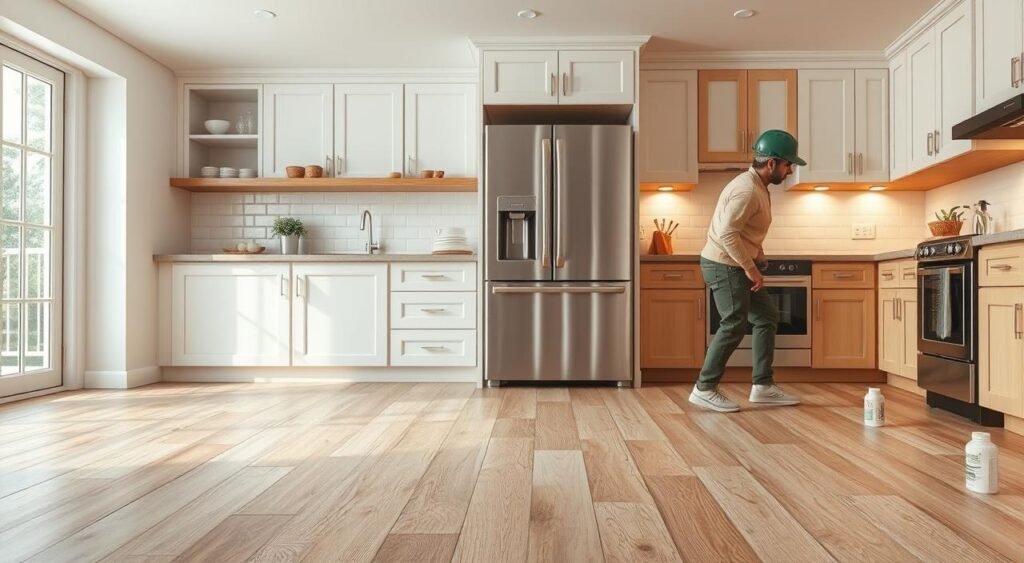 instalação do piso vinílico