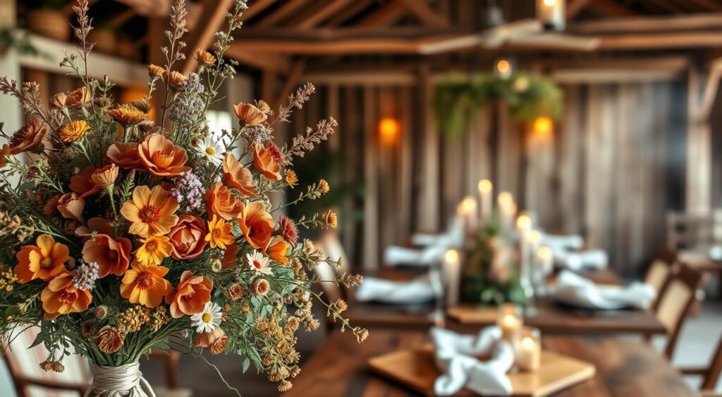 paleta de cores casamento rústico